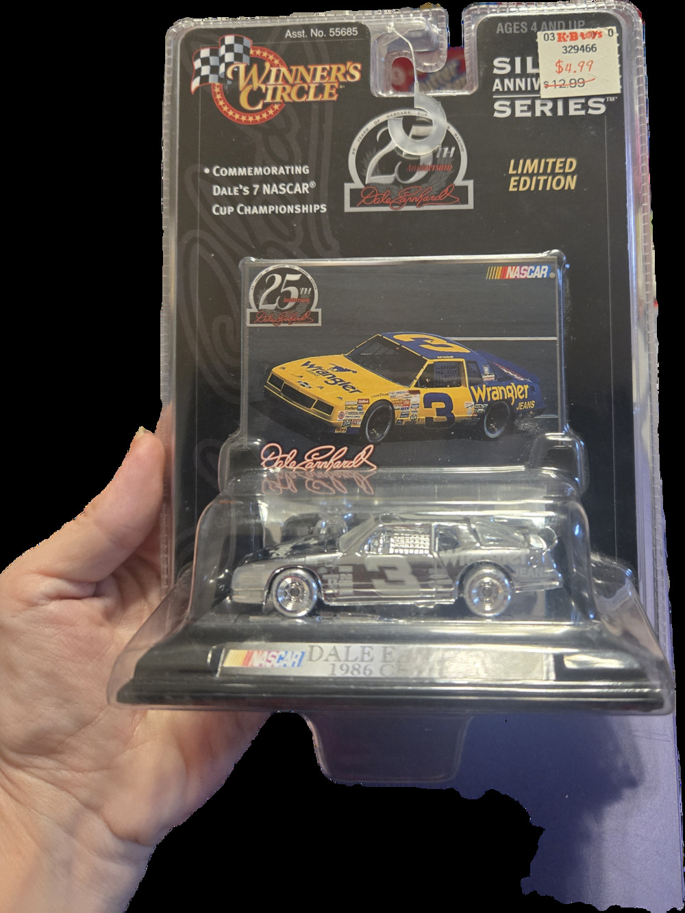 Winner's Circle Silver Anniversary Series Dale Earnhardt #3 1986 Champion Chrome